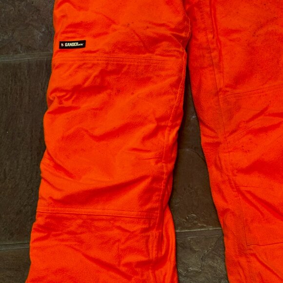 Gander Mountain techH2O mens XL Orange Hunting Pants With Suspenders Quilted...f - Picture 2 of 7